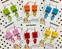 Load image into Gallery viewer, LEGO Brick Kitty Earrings
