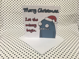 Miserable Monster Christmas Greeting Card