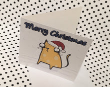 Load image into Gallery viewer, Cheese Cat Christmas Greeting Card
