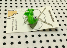 Load image into Gallery viewer, Chameleon toy repurposed necklace
