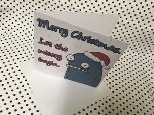 Miserable Monster Christmas Greeting Card